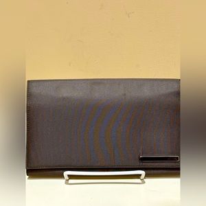 Prada Grey Nylon/Leather Sport Ligne Long Wallet